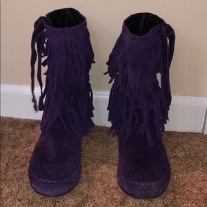 Purple Juicy Couture fringe Moccasin